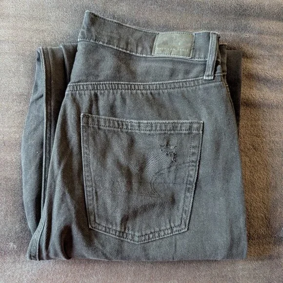 American Eagle Outfitters Highest Rise 90's Boyfriend Jeans in Washed Black - Picture 6 of 6
